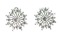 Snowflake Earrings Round Studs