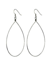 teardrop earrings in silver