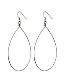 teardrop earrings in silver